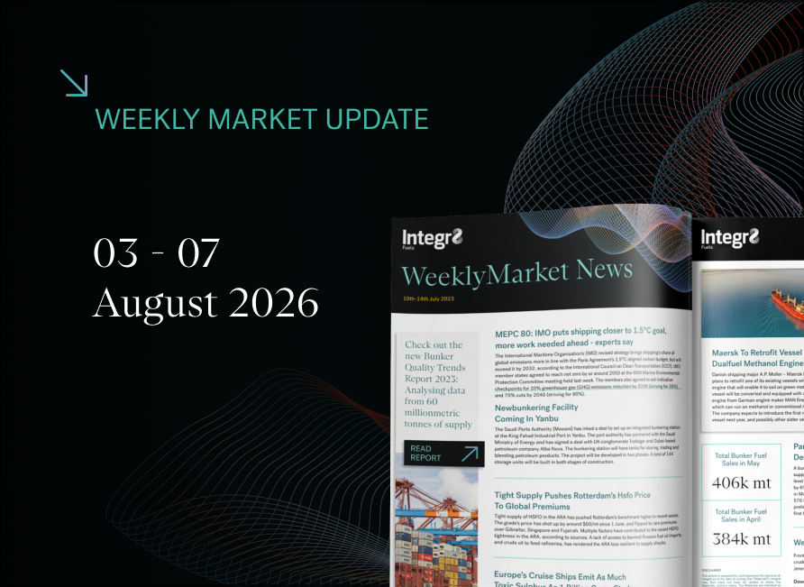 Weekly Bunker Market Update 07 August